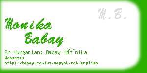 monika babay business card
